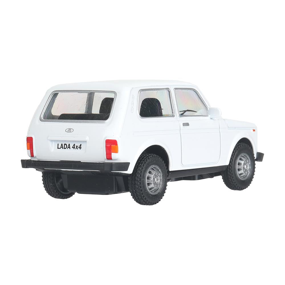 Машина металл LADA 4x4 длина 10 см, инерц, белый, кор. Технопарк в кор.72шт