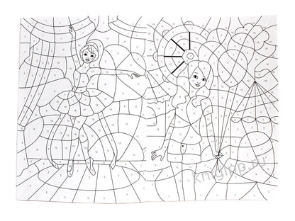 РАСКРАСКА ПО НОМЕРАМ. ДЛЯ ДЕВОЧЕК