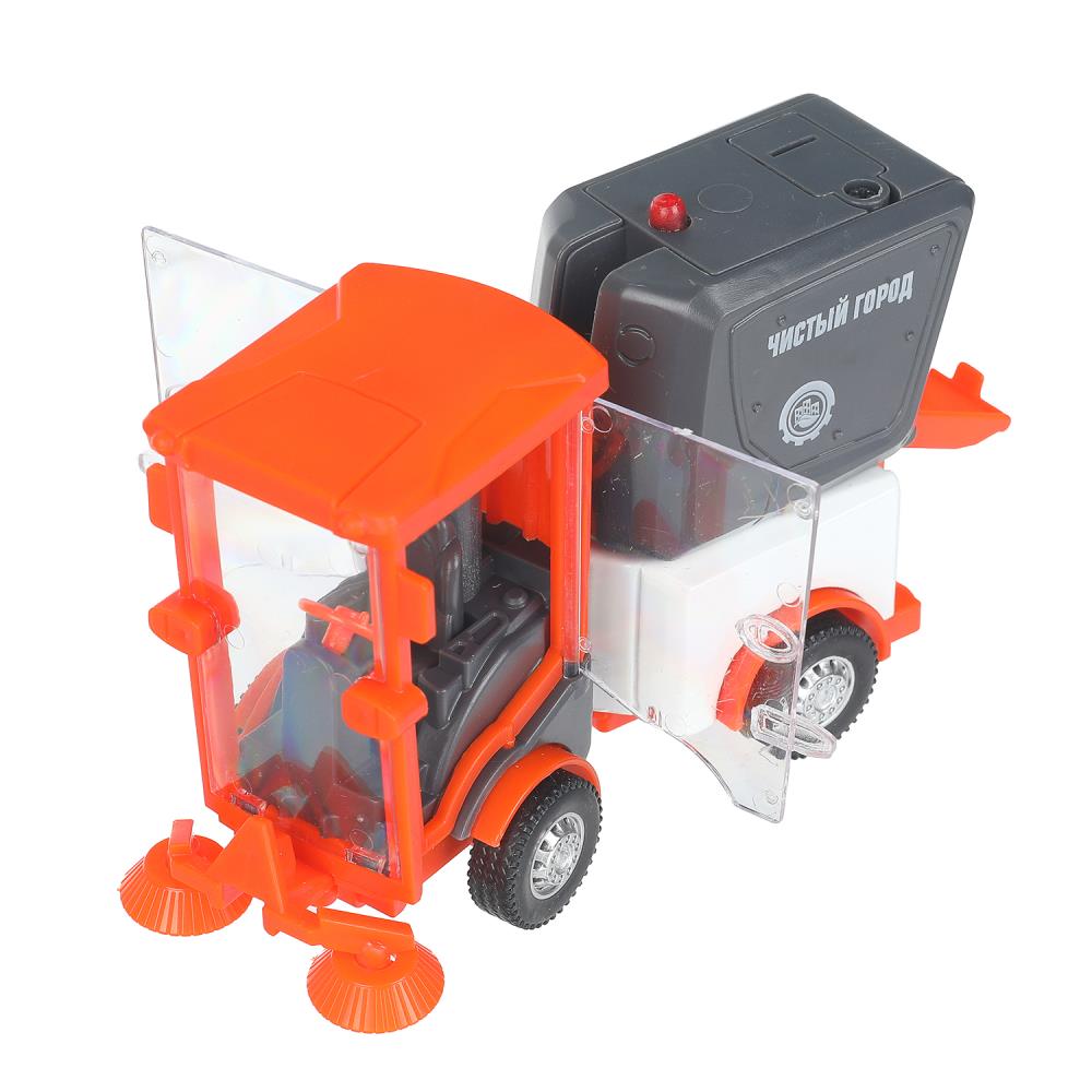 Машина металл УБОРОЧНАЯ МАШИНА 11 см, двери, багаж, оранжевый, кор. Технопарк в кор.2*60шт