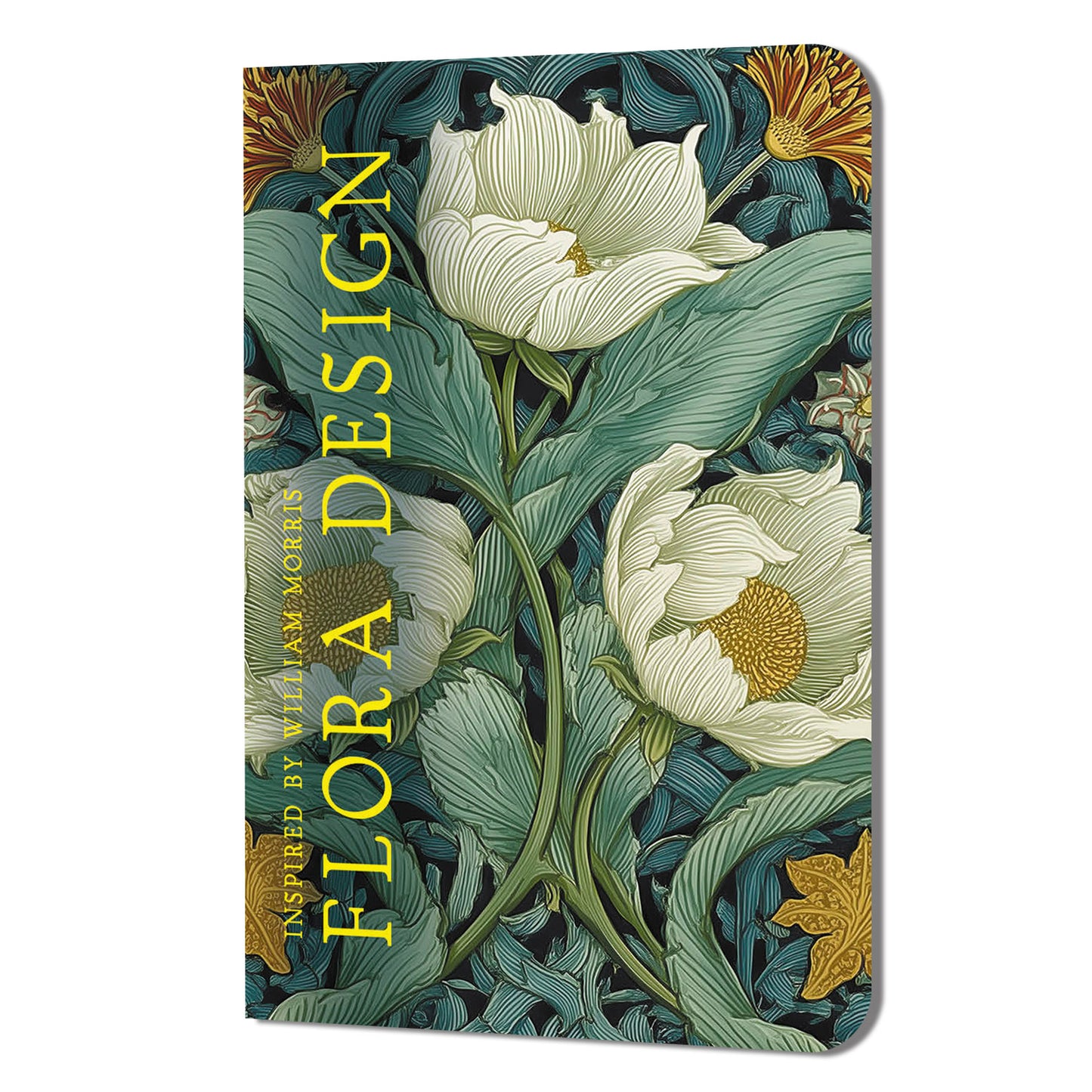 Блокнот FLORA DESIGN. Inspired by William Morris (белые цветы)