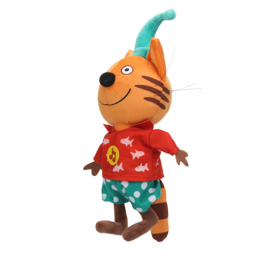 Игрушка мягкая Три Кота Компот в пляжной одежде 17см, муз. чип, в упаковке. МУЛЬТИ-ПУЛЬТИ в кор.24шт