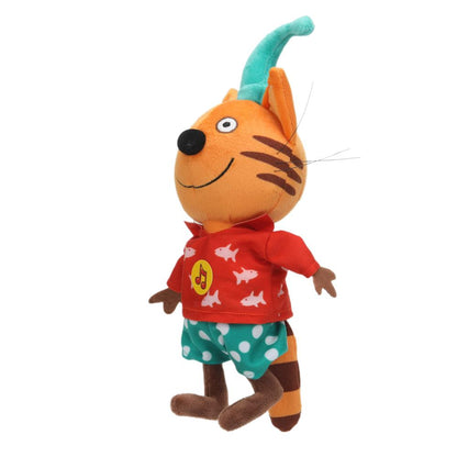 Игрушка мягкая Три Кота Компот в пляжной одежде 17см, муз. чип, в упаковке. МУЛЬТИ-ПУЛЬТИ в кор.24шт