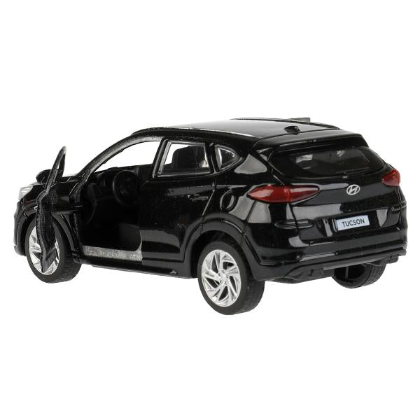TUCSON-12-BK 325387 Машина металл HYUNDAI TUCSON длина 12 см, двери, багажник., инер, черный, кор. Техн