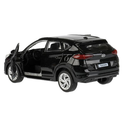 TUCSON-12-BK 325387 Машина металл HYUNDAI TUCSON длина 12 см, двери, багажник., инер, черный, кор. Техн