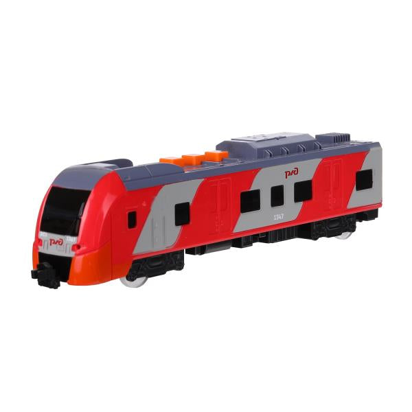 Модель пластик свет-звук РЖД ЭЛЕКТРОПОЕЗД "ЛАСТОЧКА" 20 см, кор. Технопарк в кор.48шт