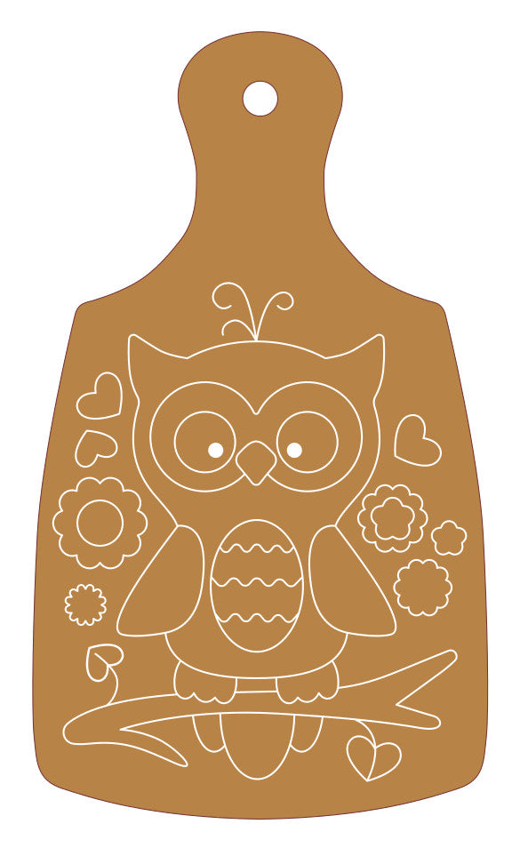 Набор для творчества Роспись по дереву "Совушка" (разделочная доска, малый конверт)