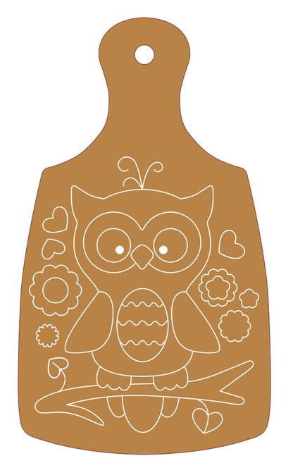Набор для творчества Роспись по дереву "Совушка" (разделочная доска, малый конверт)