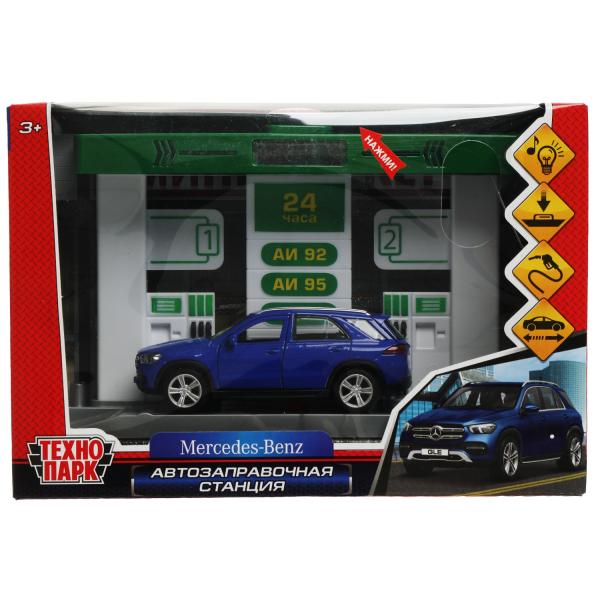 OILSTA-22PLGLE-GN342356 Игрушка пластик свет-звук АВТОЗАПРАВОЧНАЯ СТАНЦИЯ 21 см, С МАШИНКОЙ, кор. Те