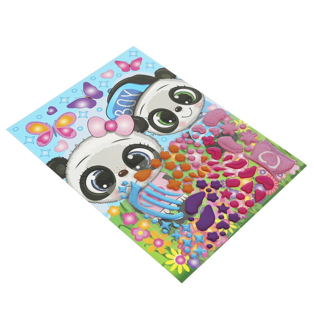 Mosaïque de mosaïque 17*23 cm en forme de panda, 100 pièces