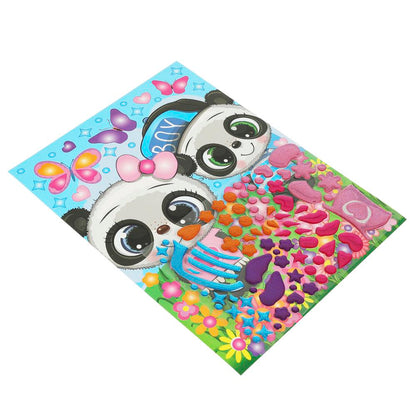 Mosaïque de mosaïque 17*23 cm en forme de panda, 100 pièces