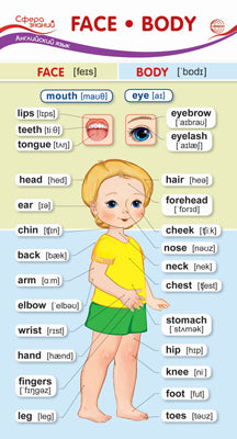 ШМ-15168 Карточка-шпаргалка. Visage-Corps (Лицо-Тело) (110х205 мм)