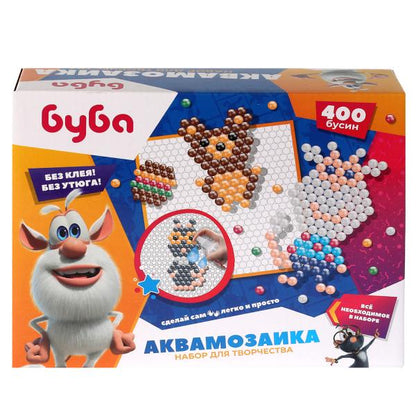 Набор д/детского тв-ва БУБА аквамозаика 400 бусин МУЛЬТИ АРТ в кор.48шт