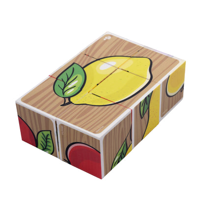 Кубики "Фрукты" (без обклейки) 6 шт Jouets pour bébé