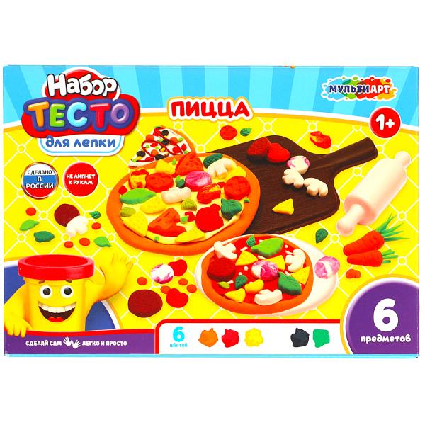 Набор с тестом для лепки и формочек пицца, 24 см МУЛЬТИ АРТ в кор.8шт