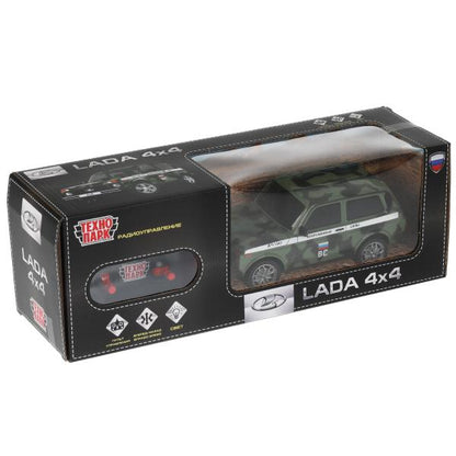 LADA4X4-18L-MIL 326225 Машина р/у LADA 4x4 18 см, свет, камуф, кор. Технопарк в кор.24шт