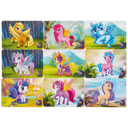 Единороги. Карточная игра Мемо. 50 карточек 65х95мм. Коробка: 125х170х40мм. Умные игры в кор.50шт