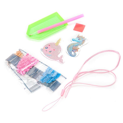 Брелоки алмазной мозаикой морские обитатели MultiArt в кор.50шт