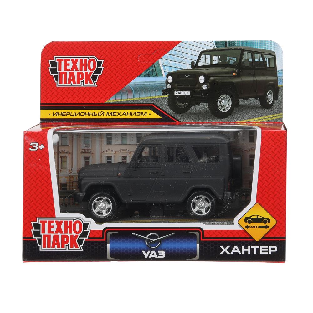 Machine en métal UAZ ХАНТЕР длина 10,5 см, инерция, МАТОВЫЙ черный, кор. Parc technologique dans le cor.2*36шт