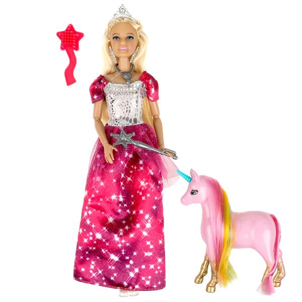 Кукла 29см София, руки и ноги сгиб, принцесса, беременный единорог, акс, кор КАРАПУЗ в кор.24шт