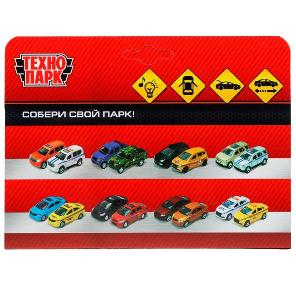 2001C107-R336986 Машина металл свет-звук СПОРТКАР 12 см, двер. багаж., инерц., кор. Технопарк в кор.