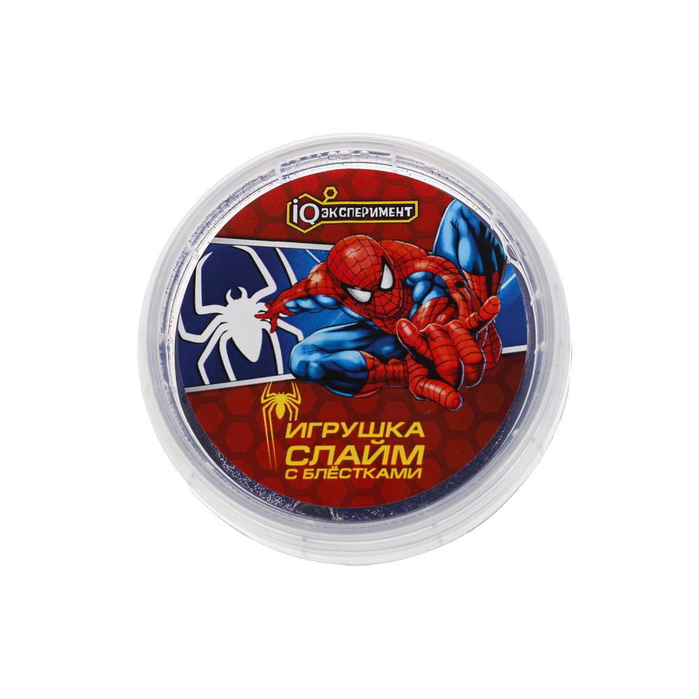 Игрушка слайм супергерои с блёстками 100 г IQ Эксперимент в кор.48шт