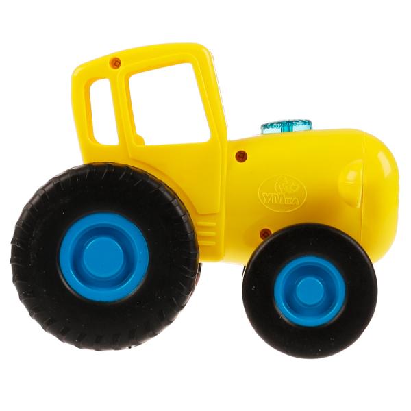 Музыкальная желтая каталка СИНИЙ ТРАКТОР 30 песен,загадок и звуков.свет.кор.бат. Умка в кор.72шт