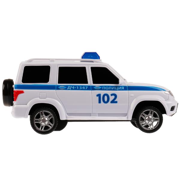 Technoparc. Машина р/у "УАЗ Патриот полиция" 15,5 см, свет, белый, кор. ART.PATRIOT-15RCPOL-WH