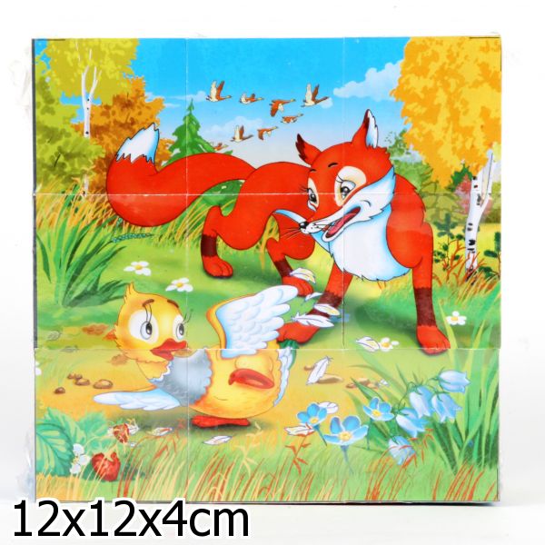 Набор из 9-и кубиков русские сказки пленка настольные игры ИГРАЕМ ВМЕСТЕ в кор.30наб