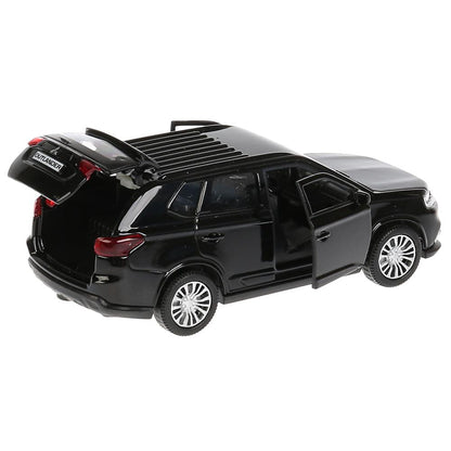 Машина металл "MITSUBISHI OUTLANDER" 12см, открыв. двери, инерц, черный в кор Технопарк в кор.2*36шт