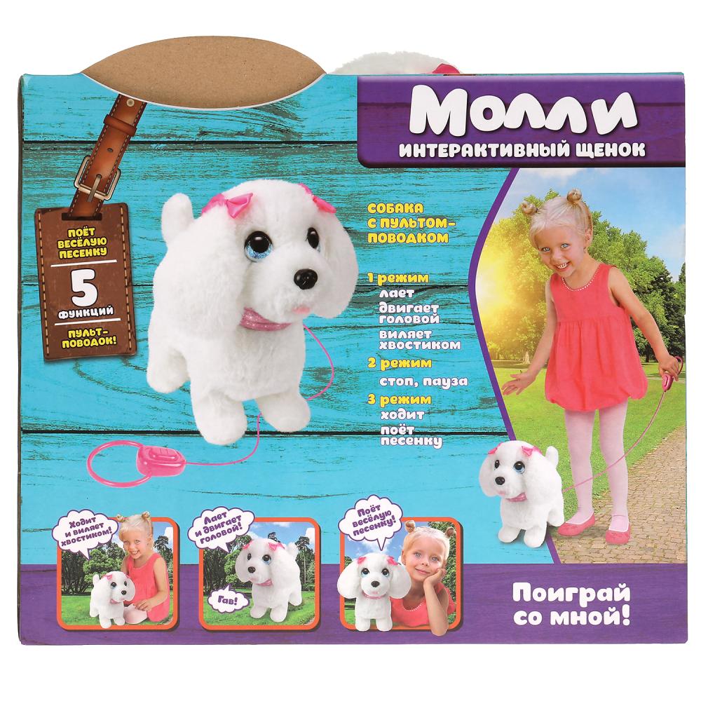 Le modèle interactif de КУЗНЕЦОВА молли 22см на поводке ходит, озвучен в кор. МОЙ ПИТОМЕЦ в кор.12шт