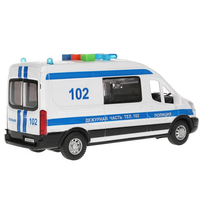 TRANSITVAN-16PLPOL-WH Machine en plastique noir FORD TRANSIT ROUGE 16 cm, double, 3 boutons, cor. Тех