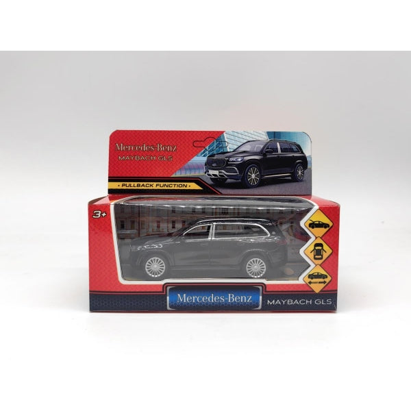 Machine en métal MERCEDES-BENZ gls maybach 12см, дв,баг,ин,черный, кор. Parc technologique dans le cor.2*36шт