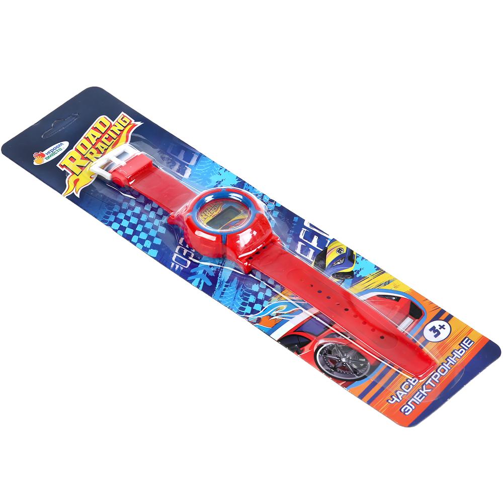 Часы показывают время и дату, на блистере 27*7*1,5см ТМ "ИГРАЕМ ВМЕСТЕ" в кор.4*180шт