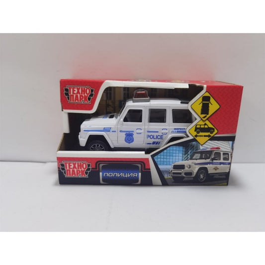 Машина пластик ПОЛИЦИЯ 13,5 см, инерция., двери, кор. Технопарк в кор.2*120шт