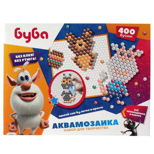 Набор д/детского тв-ва БУБА аквамозаика 400 бусин МУЛЬТИ АРТ в кор.48шт