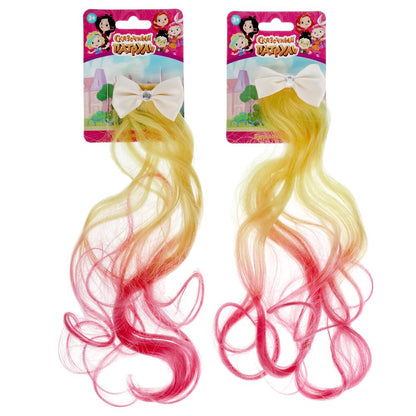 L'accès au/devotchek СКАЗОЧНЫЙ ПАТРУЛЬ прядь волос на заколке (желт/фуксия) МИЛАЯ ЛЕДИ уп-10шт в kor50up