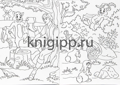 РАСКРАСКА А5 эконом. КОТ В САПОГАХ