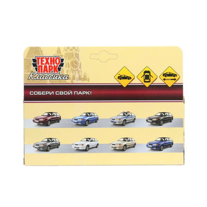 Машина металл ваз-2113 12 см, двери, багажник, инер,красный, кор. Технопарк в кор.2*36шт