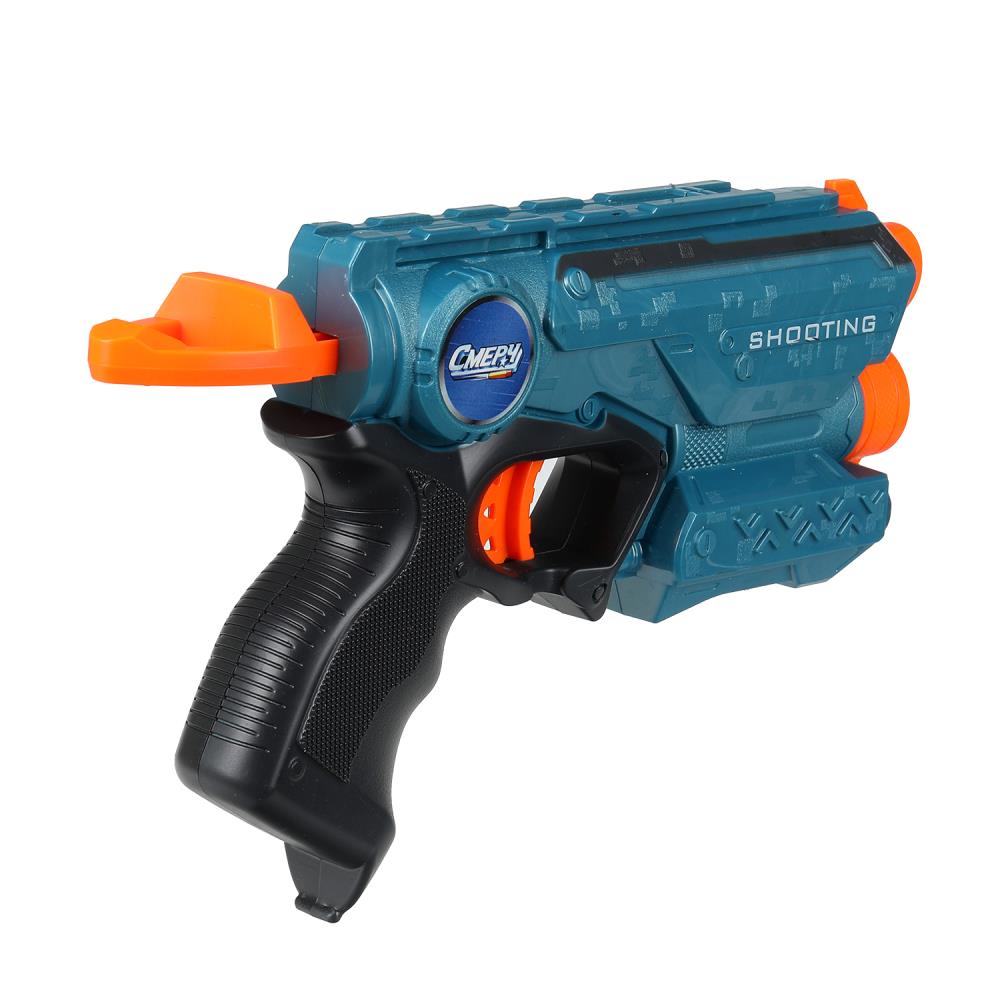 Бластер с мягкими пулями коробка 23*4,5*16см Смерч в кор.2*60шт