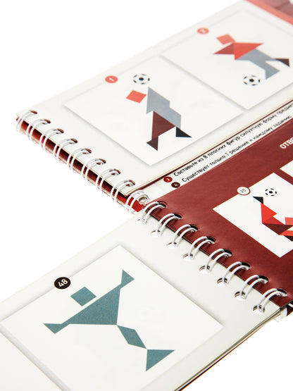 ИГРА МАГНИТНАЯ ГОЛОВОЛОМКА ТАНГРАМ "ФУТБОЛ" в кор.50шт