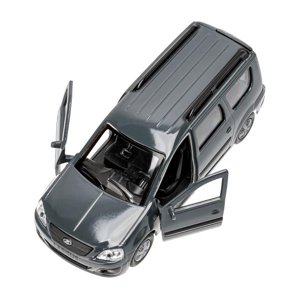Машина металл LADA LARGUS длина 12 см, двери, багаж, инерц, кор. Технопарк в кор.2*24шт