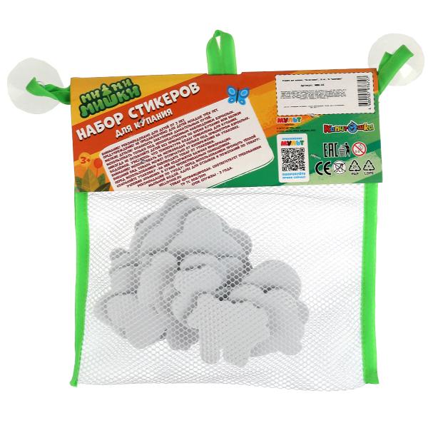 Игрушка пластизоль для ванны Ми-ми-мишки набор стикеров ева 10 шт, сетка КАПИТОШКА в кор.50наб