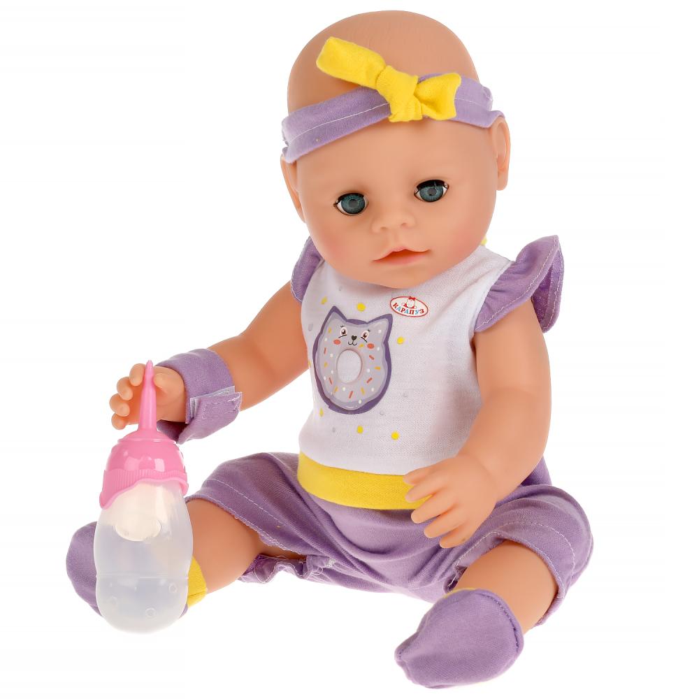 Пупс функциональный БАРБАРИКИ Ксюшенька 40см, пьет, писает, повязка, 4акс КАРАПУЗ в кор.2*6шт