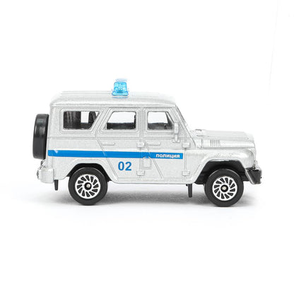 Машина металл УАЗ СПЕЦТЕХНИКА 7,5 см, в ассортименте, блистер. Технопарк в кор.3*96шт