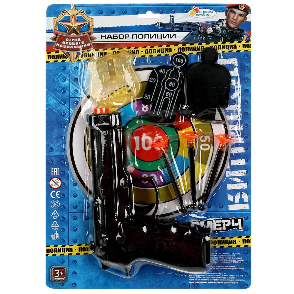 Набор полиции пистолет, блист.21,5*21,5*4см ИГРАЕМ ВМЕСТЕ в кор.2*120шт