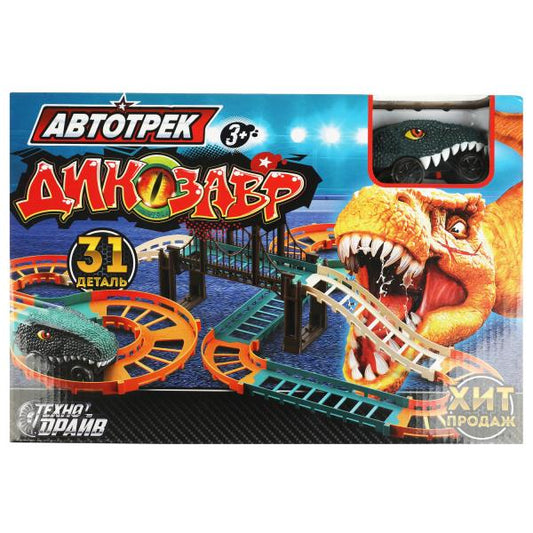 Dinosaure automobile, pour batterie, cor.45*30*10 cm, ТЕХНОДРАЙВ dans cor.60шт