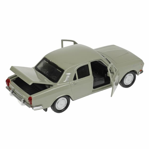 2401-12-GY (72) (72) Машина металл ГАЗ-2401 ВОЛГА длина 12 см, двери, багаж, инерц, серый, кор. Техн