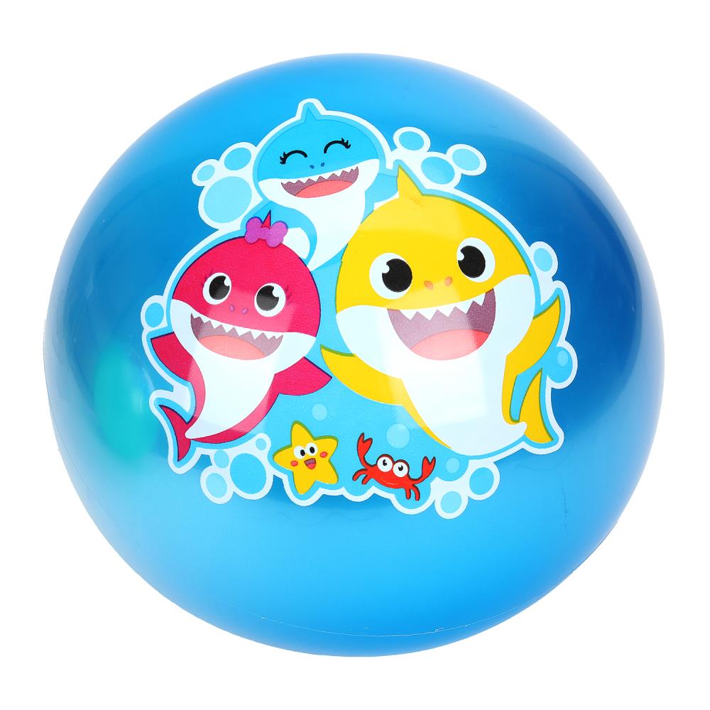 AD-9(SHARK) (144) Мяч пвх 23 см акуленок с наклейкой, в сетке ИГРАЕМ ВМЕСТЕ в кор.144шт
