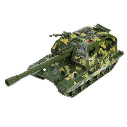 Модель металл МСТА-ГАУБИЦА 12 см, вращается башня, инерция, камуф, кор. Технопарк в кор.2*24шт