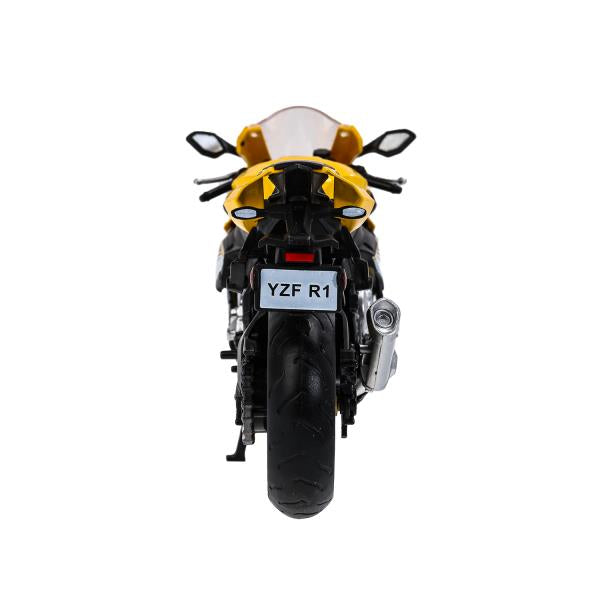 Модель металл yamaha yzf-r1 МОТОЦИКЛ, 17 см, вращающийся руль, подвеска Технопарк в кор.24шт